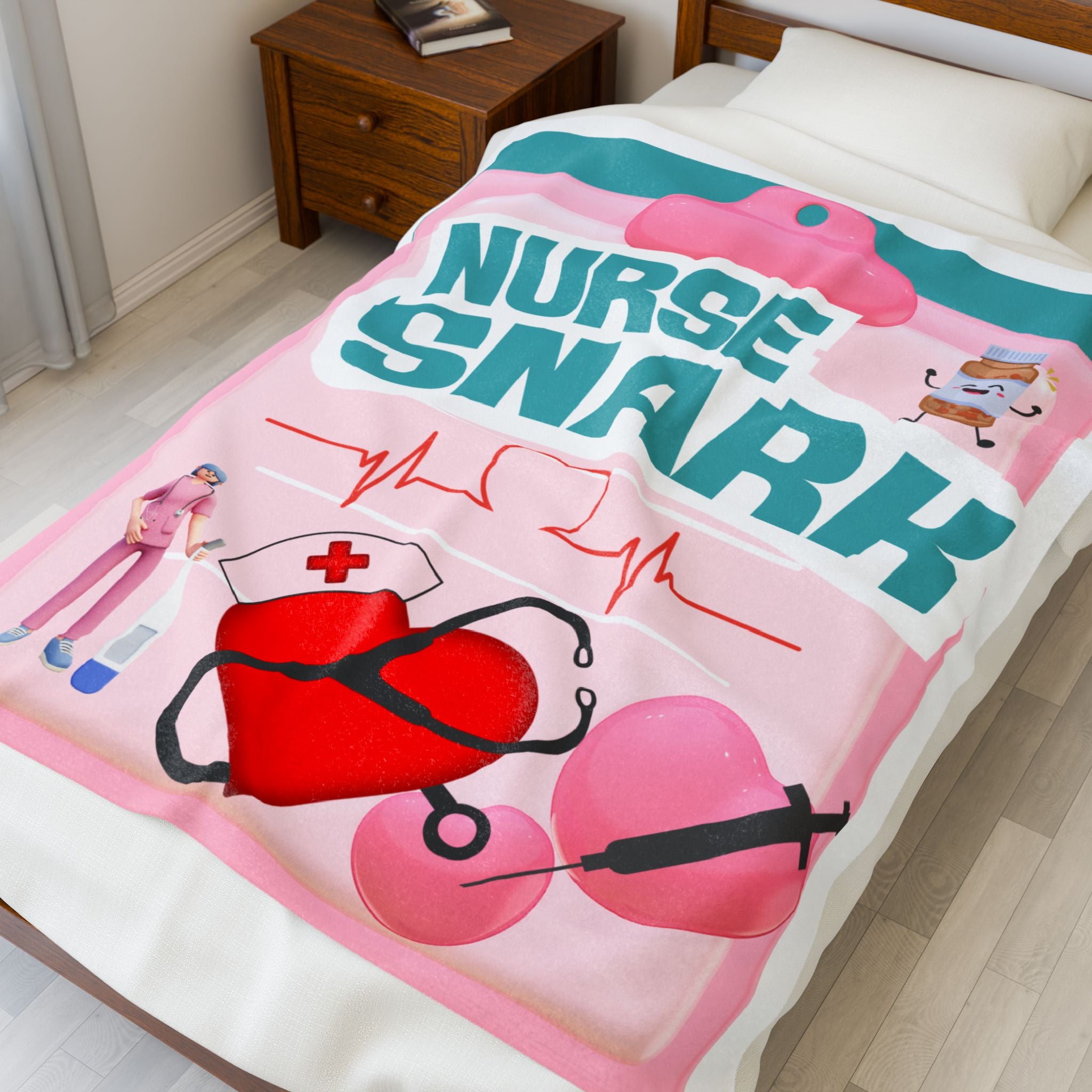 Plush Blanket - Nurse Snark Design
